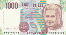 BANCONOTA  ITALIA 1000 LIRE MONTESSORI -  UNC (BN50 - 1000 Liras