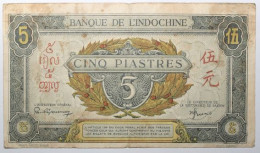 Indochine - 5 Piastres - 1942 - PICK 62b - TB - Indochine