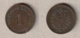 00754) Dt. Kaiserreich, 1 Pfennig 1875F - 1 Pfennig