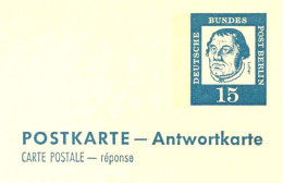 621  Luther: Entier (c.p.) D'Allemagne, 1963 -  Protestantism, Church Reformer Stationery Pc. Réforme Protestante - Teología