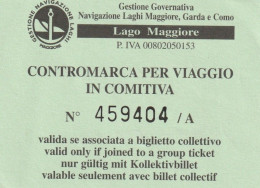 BIGLIETTO COMITIVA NAVIGAZIONE LAGHI (M_283 - Europa