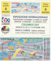 BIGLIETTO + CARTOLINA LOTTERIA (M_172 - Billetes De Lotería