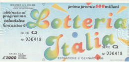 BIGLIETTO LOTTERIA (M_838 - Billetes De Lotería