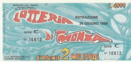 BIGLIETTO LOTTERIA (M_826 - Billetes De Lotería