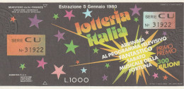 BIGLIETTO LOTTERIA (M_787 - Billetes De Lotería