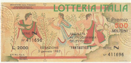 BIGLIETTO LOTTERIA (M_772 - Billetes De Lotería