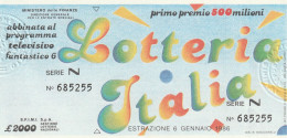 BIGLIETTO LOTTERIA (M_774 - Billetes De Lotería