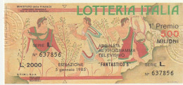 BIGLIETTO LOTTERIA (M_773 - Billetes De Lotería