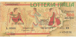 BIGLIETTO LOTTERIA (M_771 - Billetes De Lotería