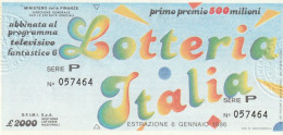 BIGLIETTO LOTTERIA (M_767 - Billetes De Lotería