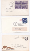 3 Enveloppes  états Unis A Identifier - Schmuck-FDC