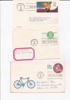 3 Enveloppes  Etats Unis A Identifier 4 - Schmuck-FDC