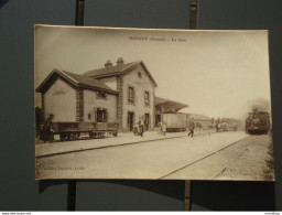 Cpa HORNOY (Somme) La Gare - Carte Glacée - 1915 - Hornoy Le Bourg