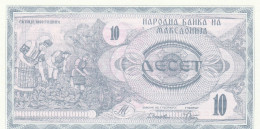 MACEDONIA 10 DINARO -UNC - Noord-Macedonië