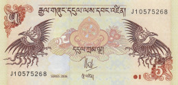 BHUTAN 5 NGULTRUM -UNC - Bhután