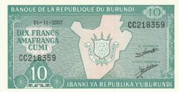 BURUNDI 10 FRANCS -UNC - Burundi