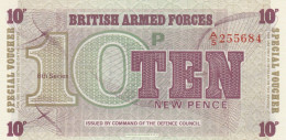 BRITISH ARMED FORCES 10 PENCE -UNC - Fuerzas Armadas Británicas & Recibos Especiales