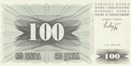 BOSNIA ERZEGOVINA 100 DINARA -UNC - Bosnien-Herzegowina