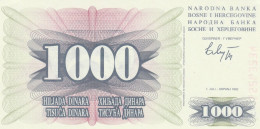 BOSNIA ERZEGOVINA 1000 DINARA -UNC - Bosnië En Herzegovina