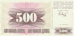 BOSNIA ERZEGOVINA 500 DINARA -UNC - Bosnia And Herzegovina