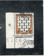 FRANCE   1943  Y.T. N° 573  Oblitéré - 1941-66 Coat Of Arms And Heraldry