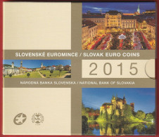 COFFRET EUROS SLOVAQUIE 2015 NEUF FDC - 9 PIECES - Eslovaquia