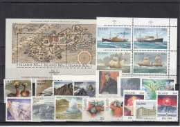 Iceland 1991 - Full Year MNH ** - Annate Complete