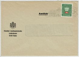Liechtenstein 1972, Briefumschlag Dienstsache - Dienstzegels