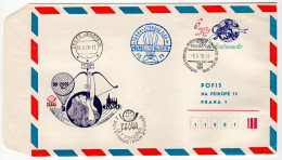 Air Envelope - Praga 1978 - Balloon Mail - Flight Delayed - Transported Later - Arrival Postmark Jenštejn - Rare !!! - Sonstige (Luft)