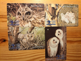 Phonecard Set Jersey 61JERA-D - Owl - [ 7] Jersey Und Guernsey