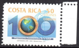 COSTA RICA 2002 - 1v - MNH - Panamerican Health Organization - Santé Gesundheit Salute Salud Map Globe - Number 100 - WGO