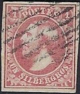 Luxembourg - Luxemburg - Timbre - Guillaume  III  1852    Michel 2   Cachet Barres - 1852 Guglielmo III