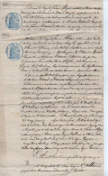 VP22.777 - AULNAY - 2 Actes De 1882 - Me ALZAC, Notaire à NERE - Manuscrits