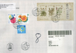 San Marino 2023 Busta FDC 40° Relazioni RSM UE - 50°cons.cittadini Res.estero - 15° Relazioni RSM Messico - Botanica VFU - Used Stamps