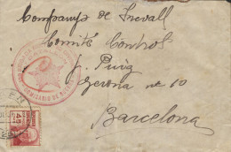 Carta Circulada Desde Frailes (Jaén) A Barcelona, El Año 1937. Marca "139 Brigada Mixta - 33 División - 2 Bon"  - Marques De Censures Républicaines