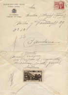 Carta Enviada Desde Siétamo (Huesca) A Barcelona. Al Dorso Viñeta "Homenatge A La URSS", De Cierre. - Bolli Di Censura Repubblicana