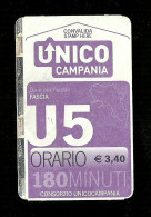 Biglietto Autobus Italia - Unico Campania - Fascia U.5  Da 180 Min. Euro 3.40 - Europa