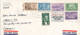 USA Cover Multi Franked Sent Air Mail To Germany 1972 - Covers & Documents