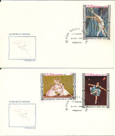 Cuba FDC 20-10-1978 30th Anniversary National Ballet Complete Set Of 3 On 2 Covers With Cachet - FDC