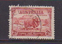 AUSTRALIA    1934    Dwath  Centenary  Of  Macarthur   2d  Red        USED - Gebruikt