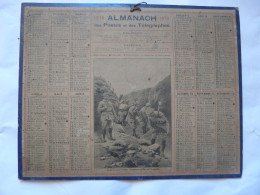 RARE - VIEUX PAPIERS - ALMANACH Des Postes Et Des Télégraphes 1918 : Organisation D'une Tranchée - Grand Format : 1901-20