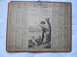 RARE - VIEUX PAPIERS - ALMANACH Des Postes Et Des Télégraphes 1924 : Sur Les Bords Du Lac - Grand Format : 1921-40