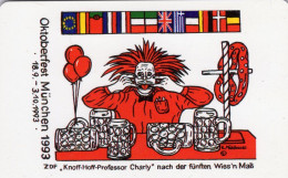 Wiesn-Fest TK K938/1993 ** 60€ 2.000Exempl.Oktoberfest München Knoff-Hoff-Professor Charly Bierkrug TC Beer Of Phonecard - Kultur