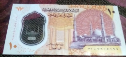 Egypt 2022 , 10 Pounds Polymer Note , End Of Sign Amer ,C - Egypte