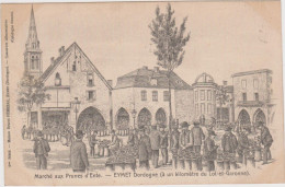 EYMET  Marché Aux Prunes D'Ente.  Maison Ernest PEZEMAC -  CARTE PUBLICITAIRE - Eymet