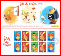 YVERT N° BC 3751a TITEUF OBLITÉRÉ D'époque Sur Carnet Neuf Par Service Abonnement - Dag Van De Postzegel