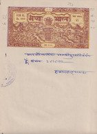 F-EX47224 INDIA REVENUE SEALLED PAPER FREEDOM STATE. 1 RUPEE.  - Andere & Zonder Classificatie