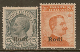 EGEO - RODI - N. 11-12 - Cv 850 Euro - GOMMA INTEGRA - MNH** - Egée (Rodi)