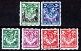 NORTHERN RHODESIA 1938 SOME MH KGVI VALUES - Nordrhodesien (...-1963)