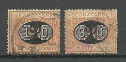ITALY 1890-1891 Michel 116 - 17 Postage Due Portomarken O - Strafport